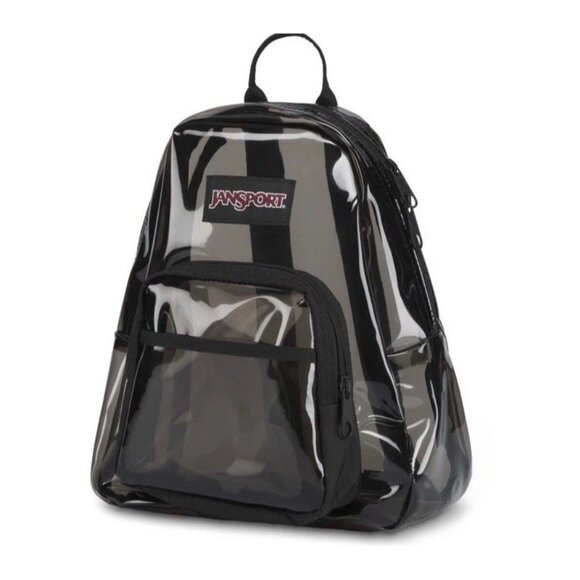 Vintage Jansport Half Pint Mini Corduroy Backpack Classic Translucent Black - Picture 3 of 15